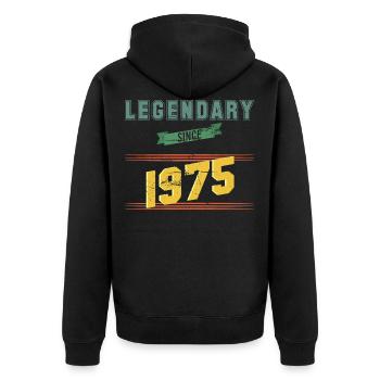 Vintage Legendary since 1975 Birthday Retro - Veste à capuche bio Premium Unisexe - noir - Dos - Nico (187cm)