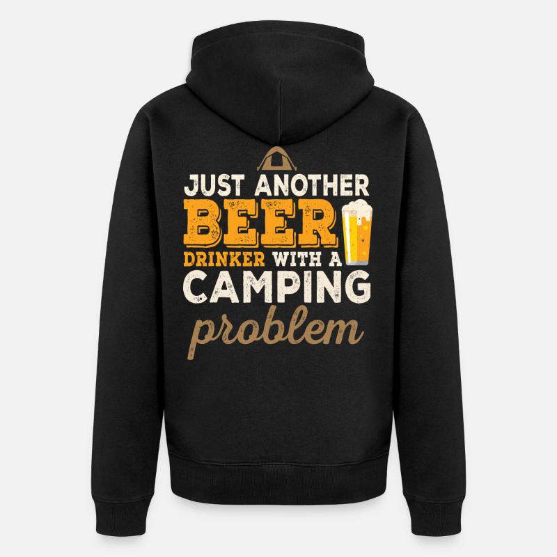 Camping Camping Caravane Camping - Veste à capuche bio Premium Unisexe - noir