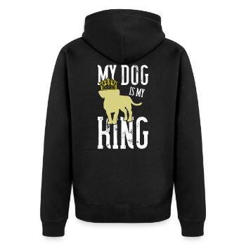 Mon chien roi disant - Veste à capuche bio Premium Unisexe - noir - Dos - Nico (187cm)