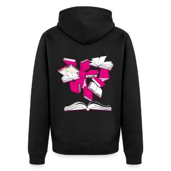 LIVRE COEUR - Veste à capuche bio Premium Unisexe - noir - Dos - Nico (187cm)