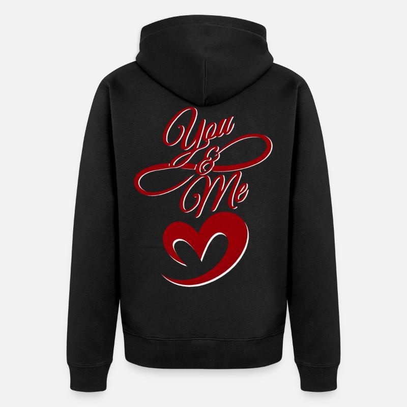 La Saint-Valentin - Veste à capuche bio Premium Unisexe - noir