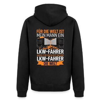 Conducteurs de camions - Veste à capuche bio Premium Unisexe - noir - Dos - Nico (187cm)