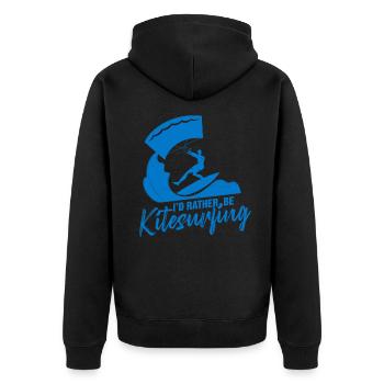 Kitesurfer I’d Rather Be Kitesurf Ocean Lovers - Veste à capuche bio Premium Unisexe - noir - Dos - Nico (187cm)