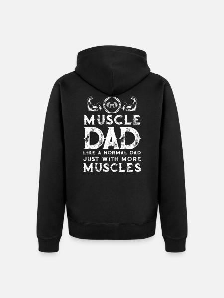 Muskel Papa Dad Fitness Gym - Ekologisk premiumluvjack unisex - svart