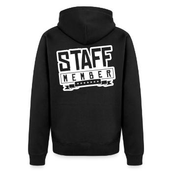 staff member - Veste à capuche bio Premium Unisexe - noir - Dos - Nico (187cm)
