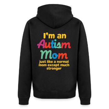 Autisme Mom Dieu cadeau Autistic Awareness Fami - Veste à capuche bio Premium Unisexe - noir - Dos - Nico (187cm)