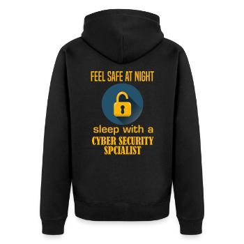 Programmeur informatique de sécurité Informatique Cyber Tech Ha - Veste à capuche bio Premium Unisexe - noir - Dos - Nico (187cm)