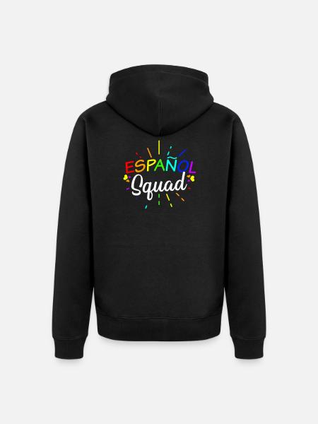 Spanish Teacher Español Squad Gift - Unisex Premium Organic Zip Hoodie - black