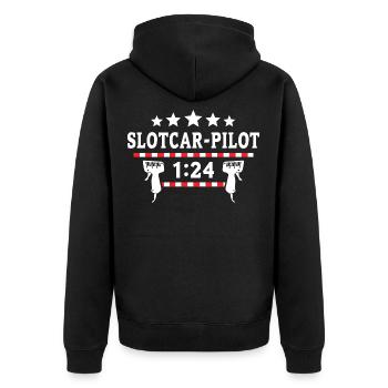 Slotcar 1:24 Slotcars 124 Autorennbahn - Unisex Premium Organic Zip Hoodie - black - Back - Nico (187cm)