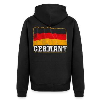 Allemagne - Veste à capuche bio Premium Unisexe - noir - Dos - Nico (187cm)