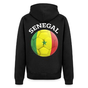 Sénégal Afrique Idée cadeau - Veste à capuche bio Premium Unisexe - noir - Dos - Nico (187cm)