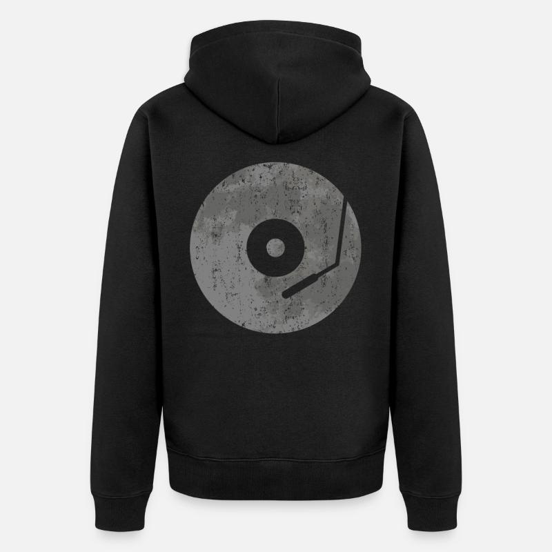 Disques de disques cadeau - Veste à capuche bio Premium Unisexe - noir