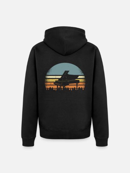 Piano piano - Veste à capuche bio Premium Unisexe - noir