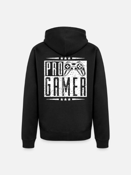 Pro Gamer Saying - Unisex Premium Organic Zip Hoodie - black
