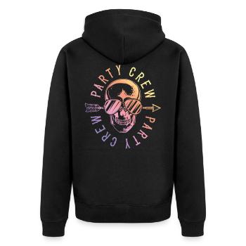 Fête équipage tête de mort - Veste à capuche bio Premium Unisexe - noir - Dos - Nico (187cm)
