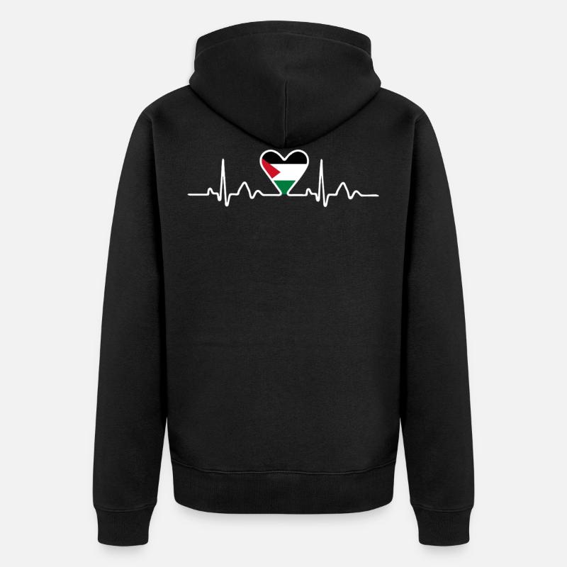 Palestine - Veste à capuche bio Premium Unisexe - noir