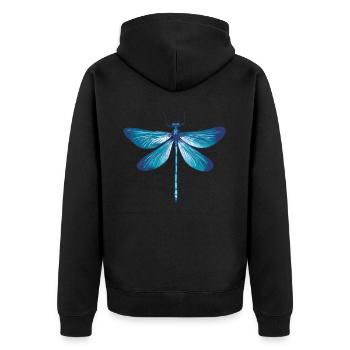 Dragonfly Dragonflies Insects Nature Entomologist Biologist - Unisex Premium Organic Zip Hoodie - black - Back - Nico (187cm)