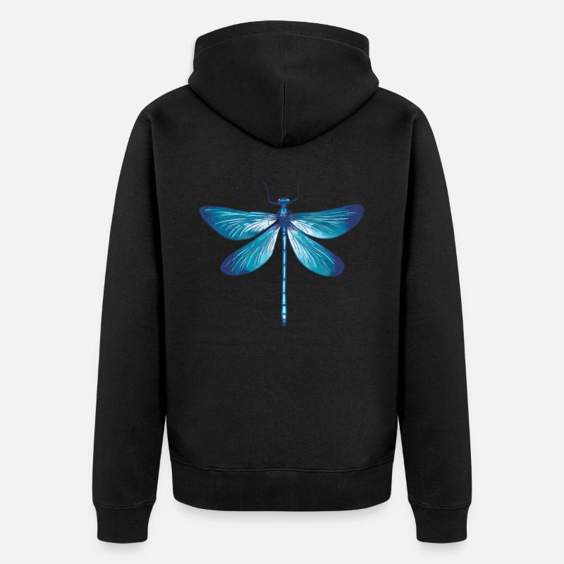 Libellules Insectes nature Entomologiste Biologiste - Veste à capuche bio Premium Unisexe - noir