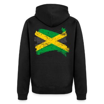 Drapeau de la Jamaïque - Veste à capuche bio Premium Unisexe - noir - Dos - Nico (187cm)