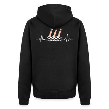 Synchro Swim Swimmer Synchronized Swimming - Unisex Premium Organic Zip Hoodie - black - Back - Nico (187cm)