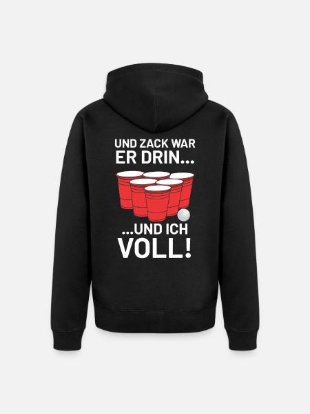 Bier - Unisex Premium Bio Zip Hoodie - Schwarz
