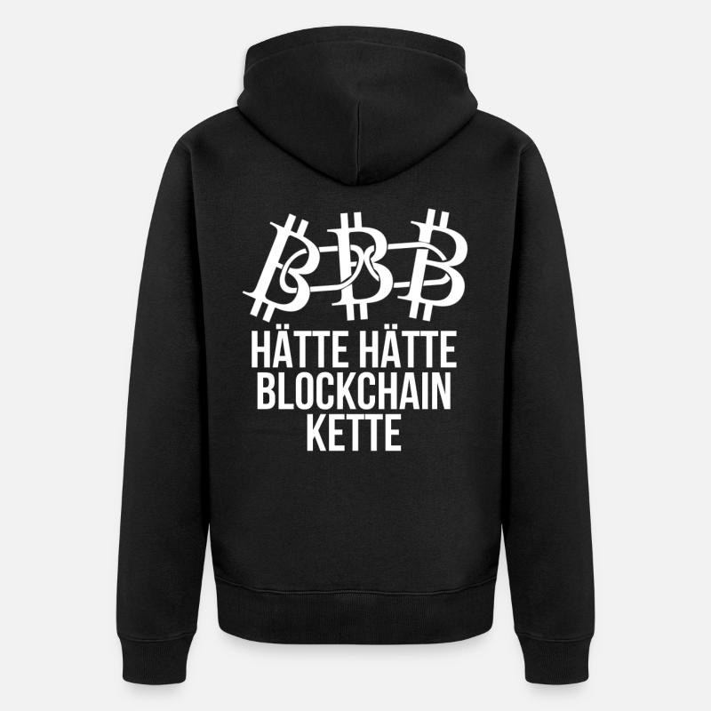 Bitcoin - Unisex Premium Bio Zip Hoodie - Schwarz