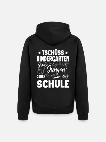Schulanfang - Unisex Premium Bio Zip Hoodie - Schwarz