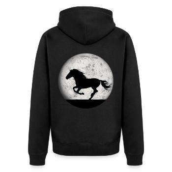 Pferde Pferd Reiten Reitsport Mädchen Frauen Shirt - Veste à capuche bio Premium Unisexe - noir - Dos - Nico (187cm)