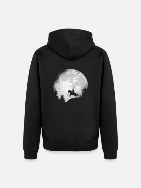 Pferd - Unisex Premium Organic Zip Hoodie - black