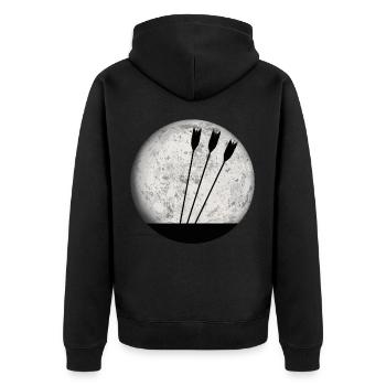 Tir à l'arc archer flèches de cadeau - Veste à capuche bio Premium Unisexe - noir - Dos - Nico (187cm)