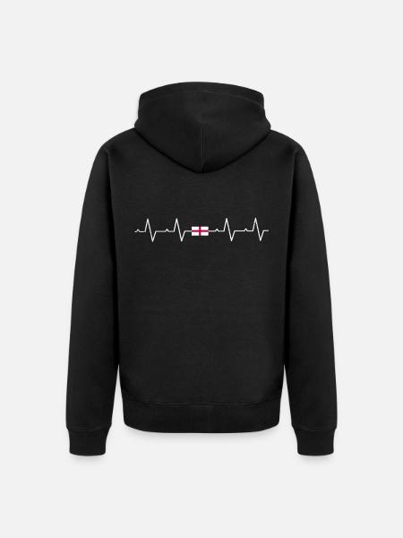 Angleterre Anglais Anglais Drapeau anglais - Veste à capuche bio Premium Unisexe - noir