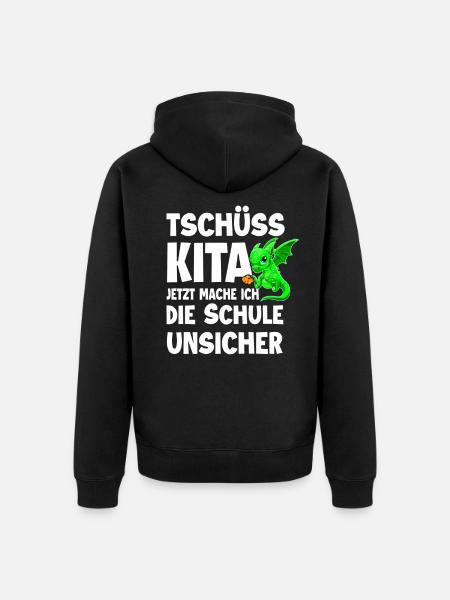 Schulanfang - Unisex Premium Bio Zip Hoodie - Schwarz