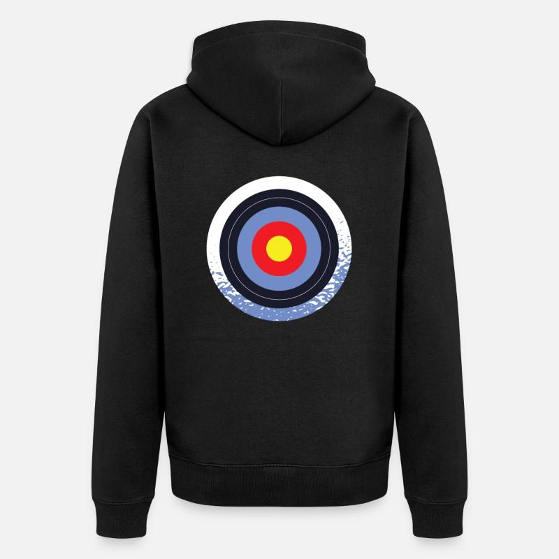 Bogenschießen Bogenschiessen Bogensport - Unisex Premium Bio Zip Hoodie - Schwarz