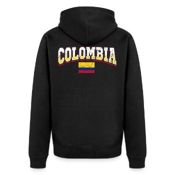 Colombie - Veste à capuche bio Premium Unisexe - noir - Dos - Nico (187cm)