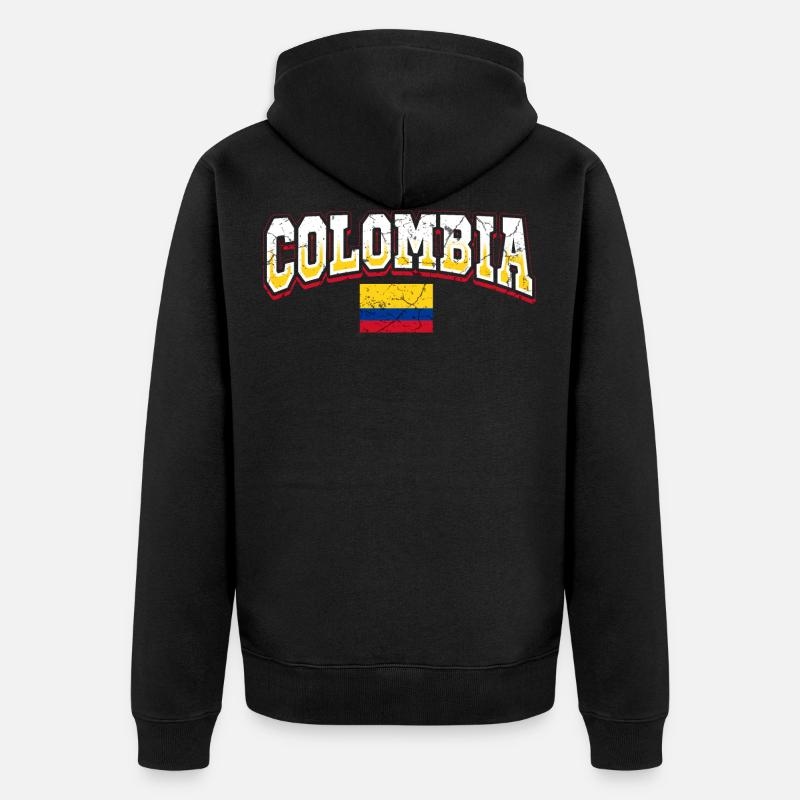 Colombie - Veste à capuche bio Premium Unisexe - noir