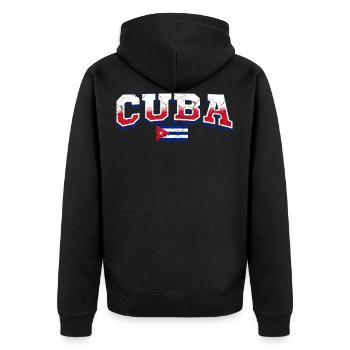 Cuba - Veste à capuche bio Premium Unisexe - noir - Dos - Nico (187cm)