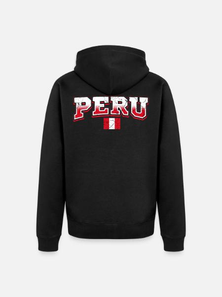 Pérou Fan - Veste à capuche bio Premium Unisexe - noir