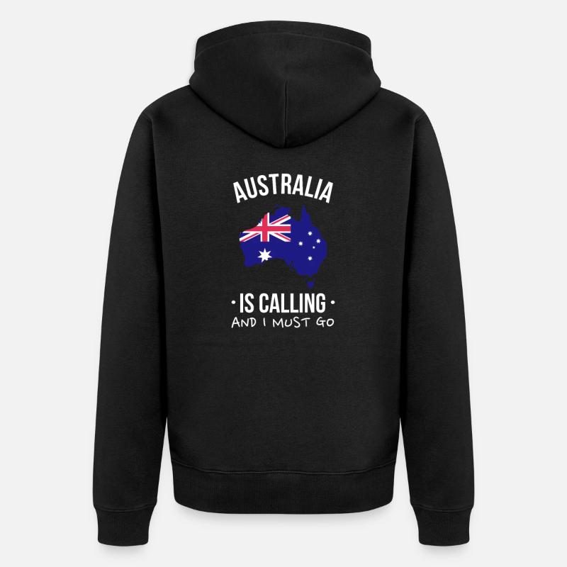Australie Australien Australien australienne - Veste à capuche bio Premium Unisexe - noir