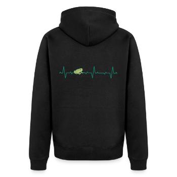 Grenouille Motif grenouille Grenouilles Amphibiens Idée cadeau - Veste à capuche bio Premium Unisexe - noir - Dos - Nico (187cm)