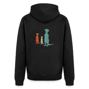 Suricates - Veste à capuche bio Premium Unisexe - noir - Dos - Nico (187cm)
