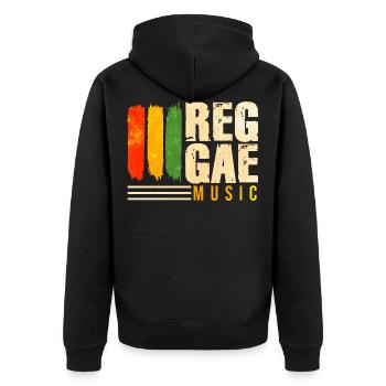 Reggae Musique - Veste à capuche bio Premium Unisexe - noir - Dos - Nico (187cm)