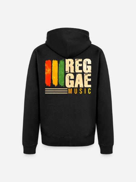 Reggae Musik - Unisex Premium Bio Zip Hoodie - Schwarz