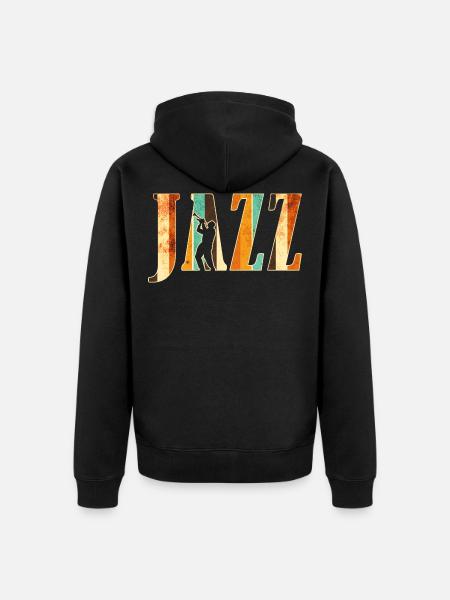 Jazz Musik - Unisex Premium Bio Zip Hoodie - Schwarz