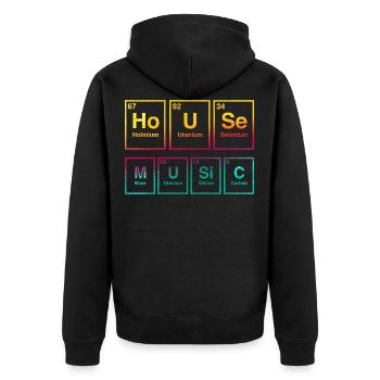 House Music - Veste à capuche bio Premium Unisexe - noir - Dos - Nico (187cm)