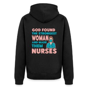 Infirmière Infirmière Hôpital - Veste à capuche bio Premium Unisexe - noir - Dos - Nico (187cm)