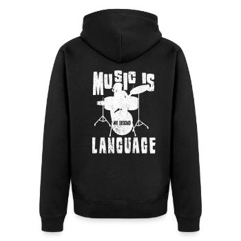Musicien Musicien InstrumentIste Chanteur Groupe Vocal - Veste à capuche bio Premium Unisexe - noir - Dos - Nico (187cm)