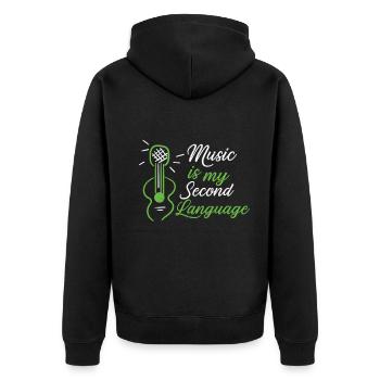 Musicien Musicien InstrumentIste Chanteur Groupe Vocal - Veste à capuche bio Premium Unisexe - noir - Dos - Nico (187cm)