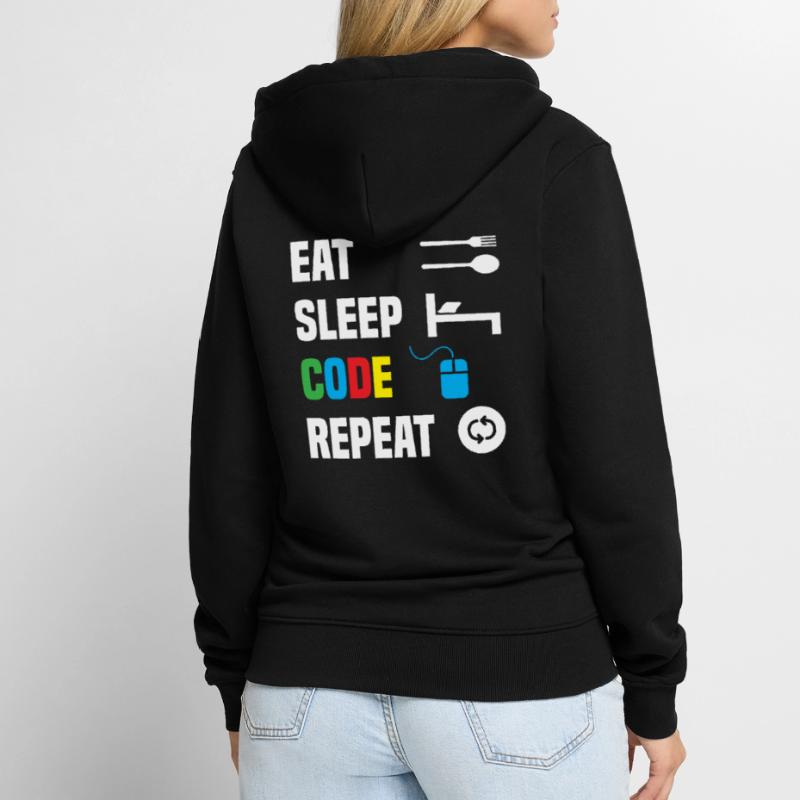 Code Codierung Coder Kodierung Informatiker Unisex Premium Bio Zip Hoodie