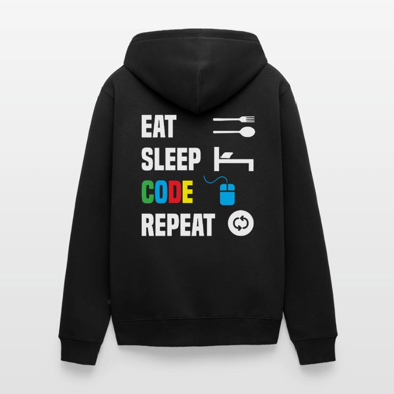Code Codierung Coder Kodierung Informatiker Unisex Premium Bio Zip Hoodie