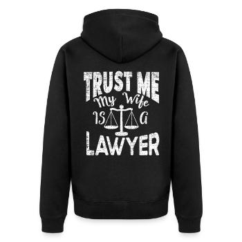 Avocat Avocat Avocat Études de droit Tribunal - Veste à capuche bio Premium Unisexe - noir - Dos - Nico (187cm)